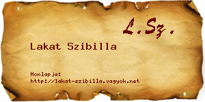 Lakat Szibilla névjegykártya
